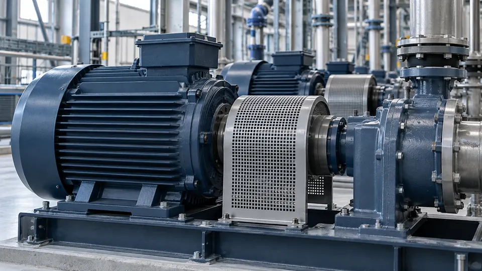 Bearing Applications by Industry Industrial electric motors with guarded shaft couplings